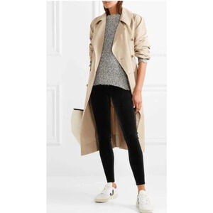 Spanx Black Velvet Leggings High Rise Large Womens